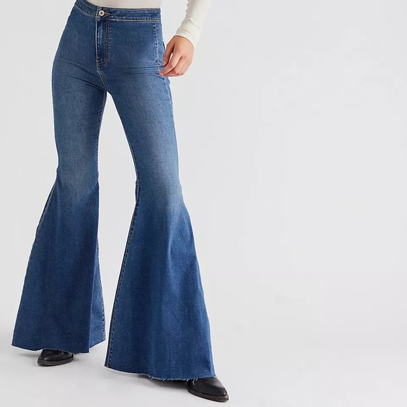 Free People Denim - Free People Jericho Blue Just Float On Flare Jeans